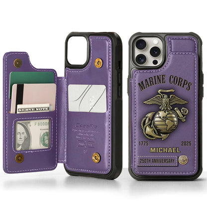 Proud Veteran - Personalized Veteran Wallet Phone Case