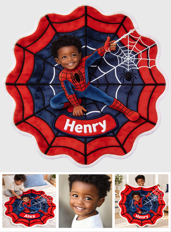 Spider Friend - Personalized Spider Shaped Fleece Blanket