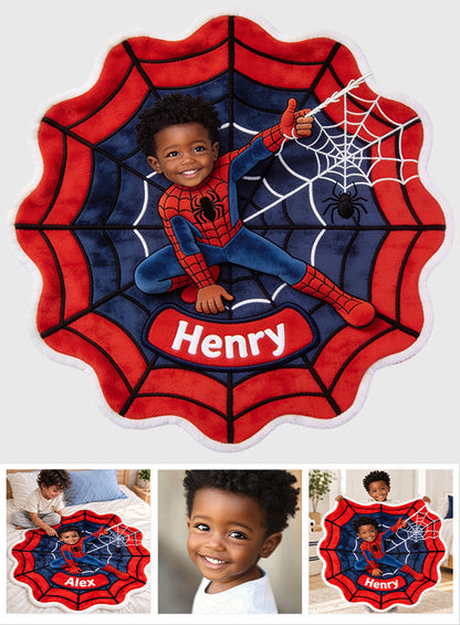 Spider Friend - Personalized Spider Shaped Fleece Blanket
