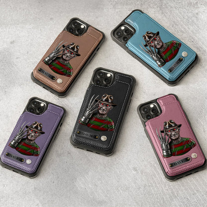 Scary Halloween - Personalized Horror Character Wallet Phone Case