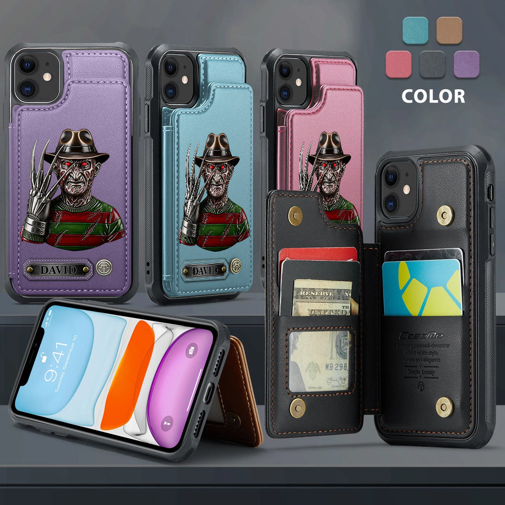 Scary Halloween - Personalized Horror Character Wallet Phone Case