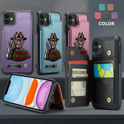 Scary Halloween - Personalized Horror Character Wallet Phone Case