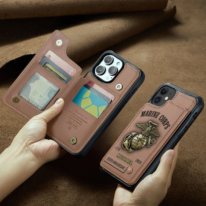 250th Anniversary - Personalized Veteran Wallet Phone Case