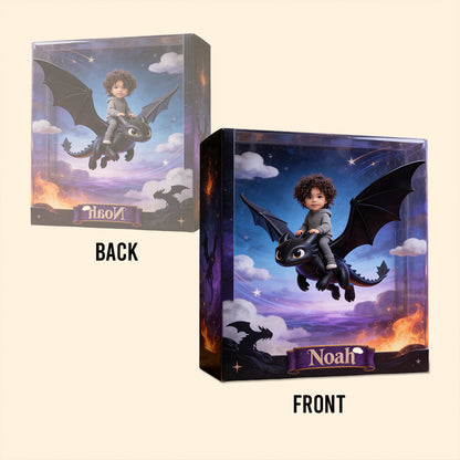 Fly With Dragon - Personalized Dragon Trainer Custom Shaped Acrylic Plaque