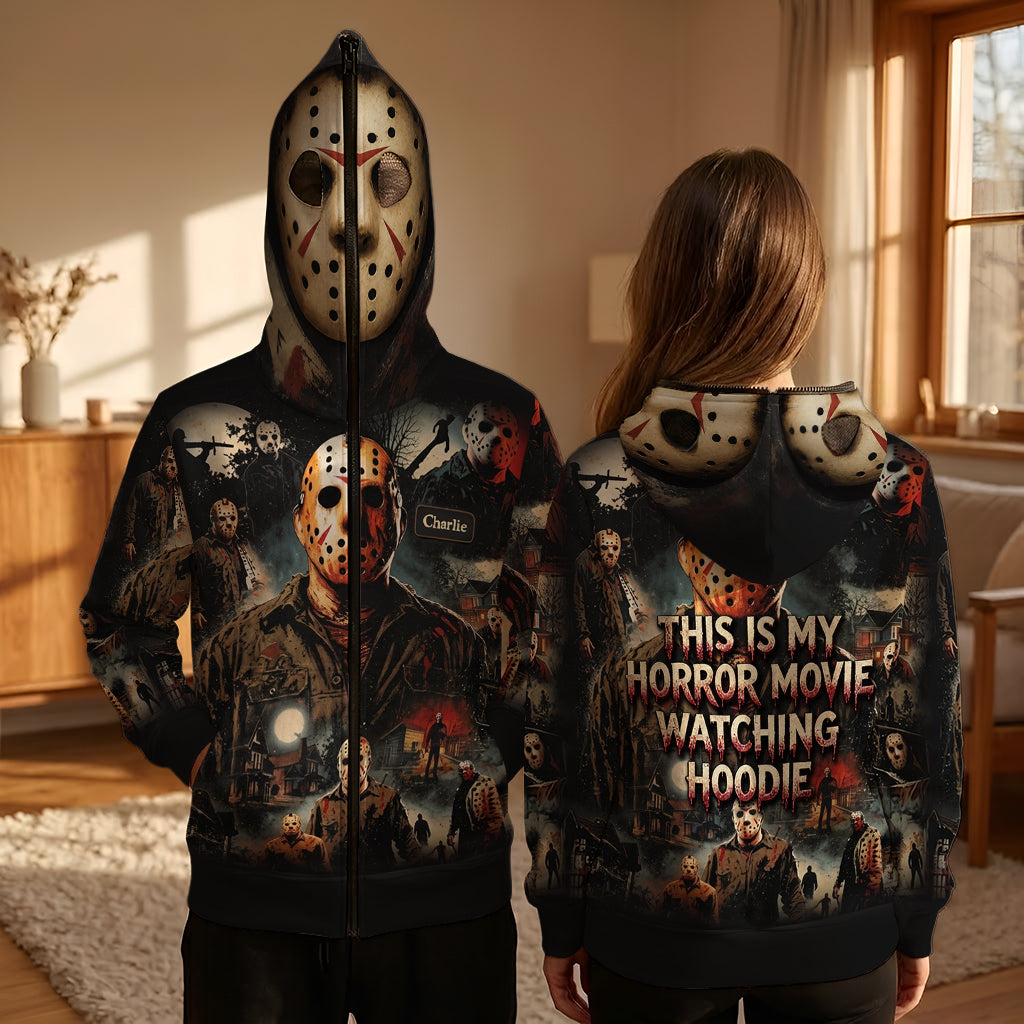 Horror Character Costume - Personalized Horror Character Full Face Zipper Hoodie