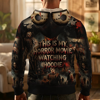 Horror Character Costume - Personalized Horror Character Full Face Zipper Hoodie