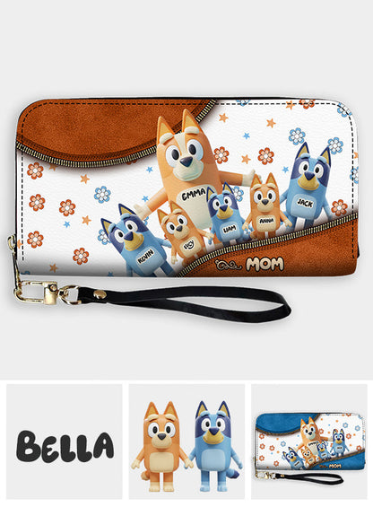 Best Mom Ever - Personalized Mother Leather Long Wallet