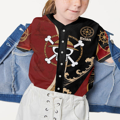 King of Pirates - Personalized One Piece Baseball Jersey