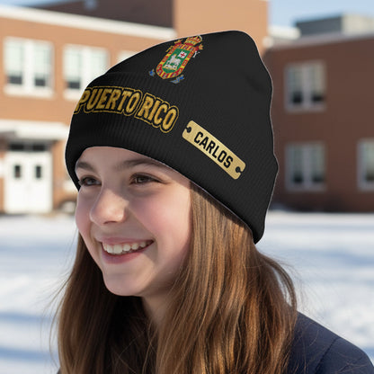 Proud Puerto Rico - Personalized Expats Beanie Hat