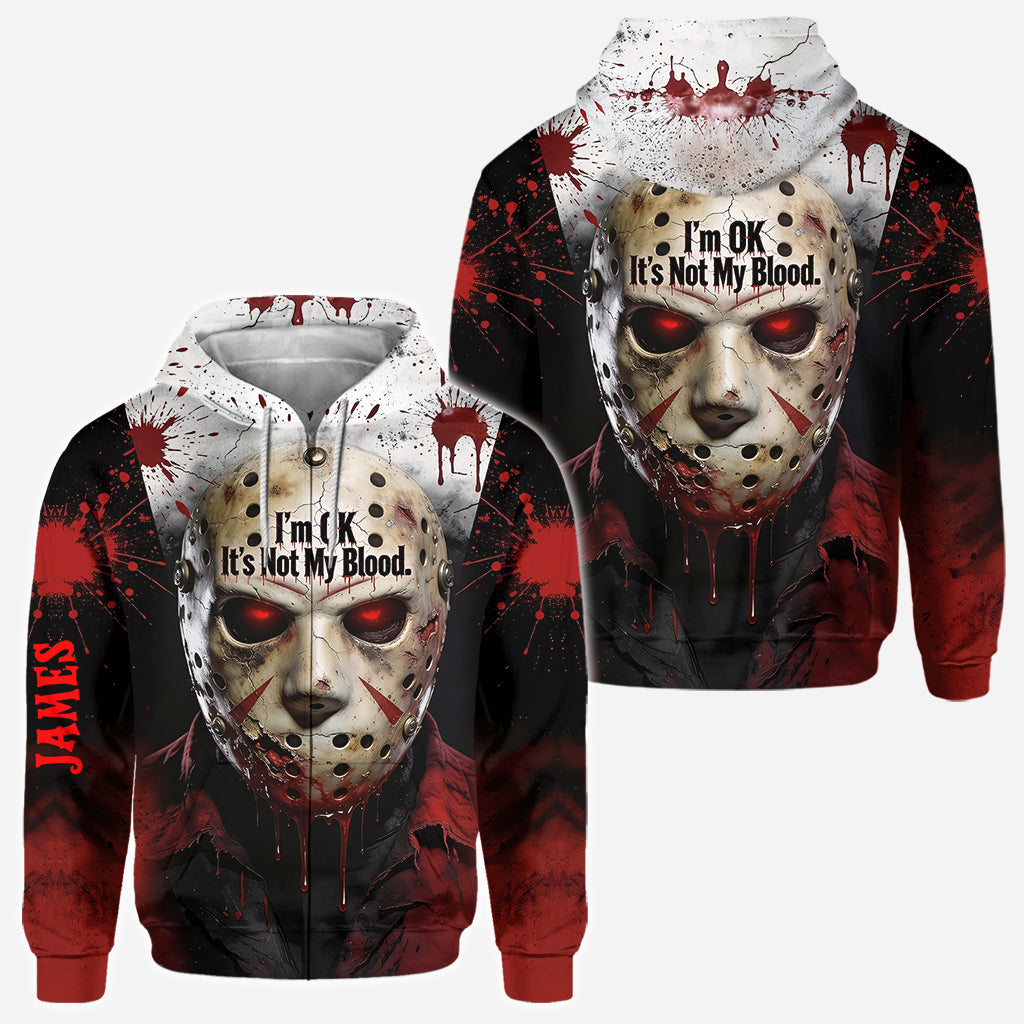 It's Not My Blood - Personalized Horror Character All Over Shirt