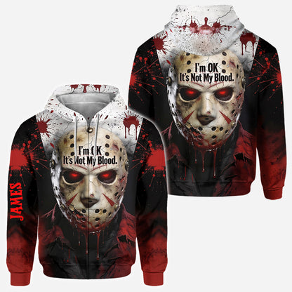 It's Not My Blood - Personalized Horror Character All Over Shirt