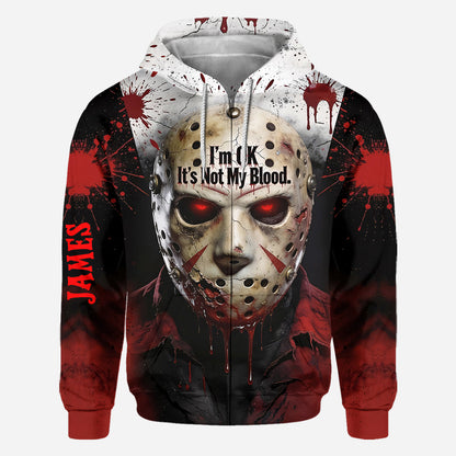 It's Not My Blood - Personalized Horror Character All Over Shirt