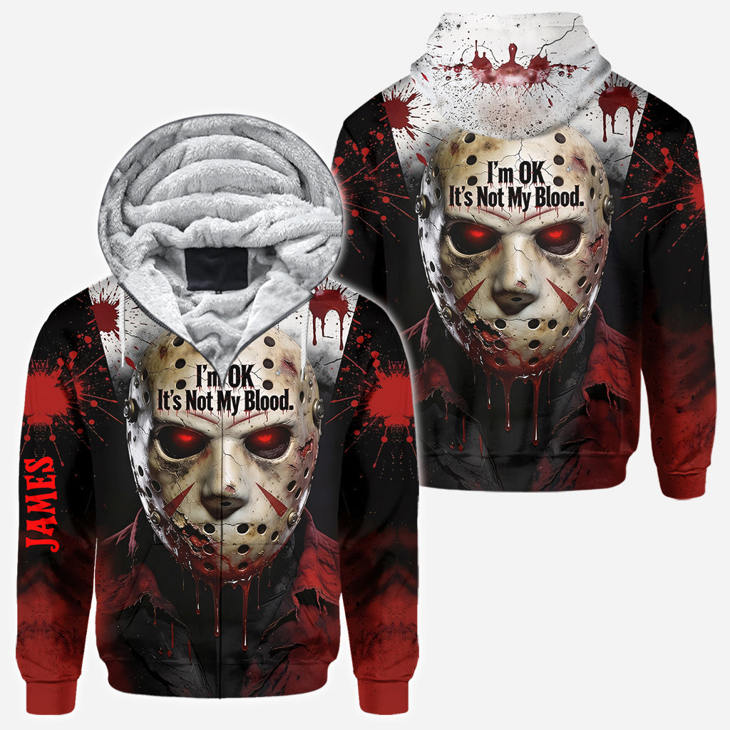 It's Not My Blood - Personalized Horror Character All Over Shirt