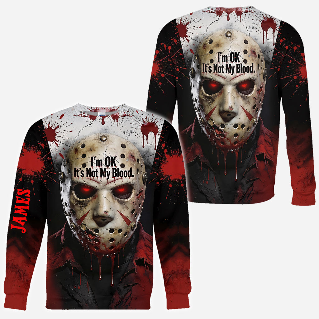 It's Not My Blood - Personalized Horror Character All Over Shirt
