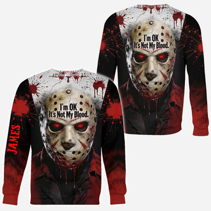 It's Not My Blood - Personalized Horror Character All Over Shirt