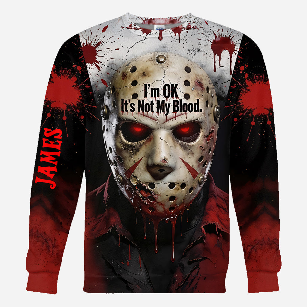 It's Not My Blood - Personalized Horror Character All Over Shirt