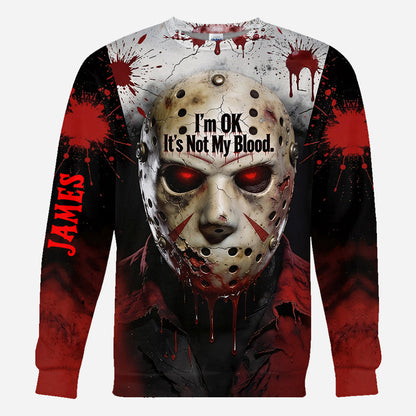 It's Not My Blood - Personalized Horror Character All Over Shirt