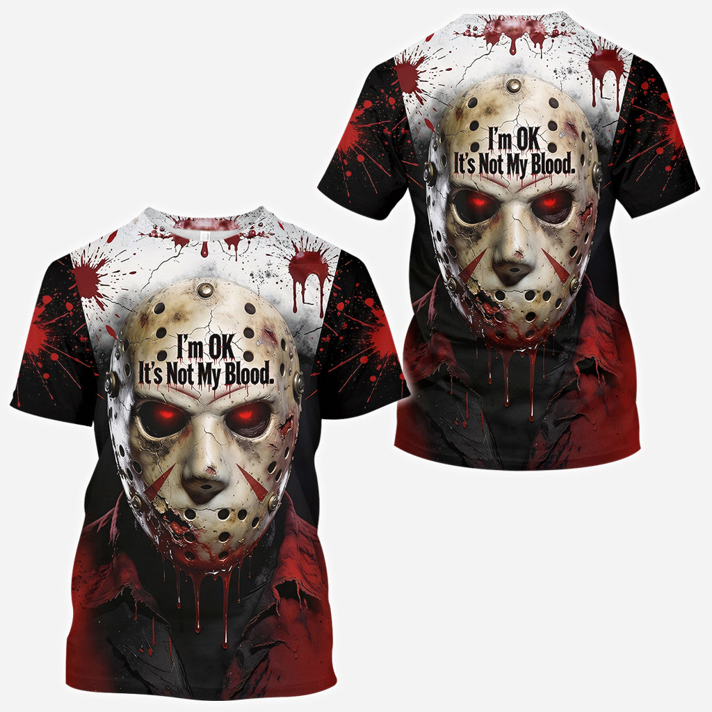 It's Not My Blood - Personalized Horror Character All Over Shirt