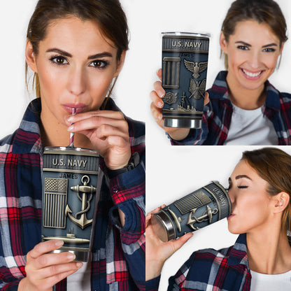 Always Courageous - Personalized Veteran Tumbler