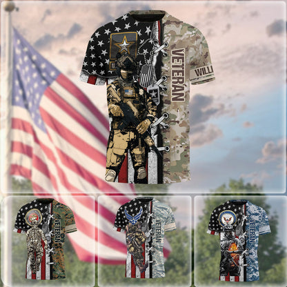 I'm A Soldier - Personalized Veteran All Over Shirt