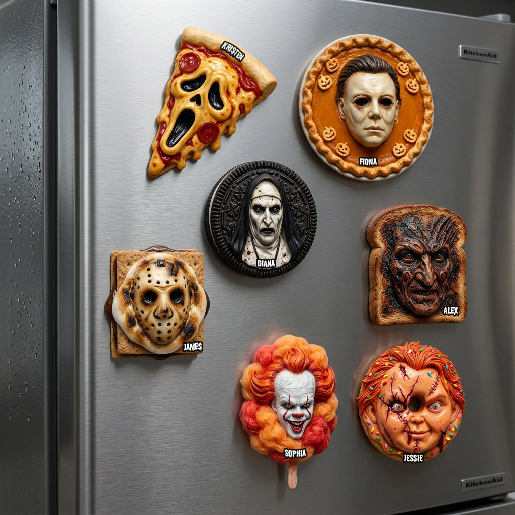 Funny Horror Food - Personalized Horror Character 3D Magnet
