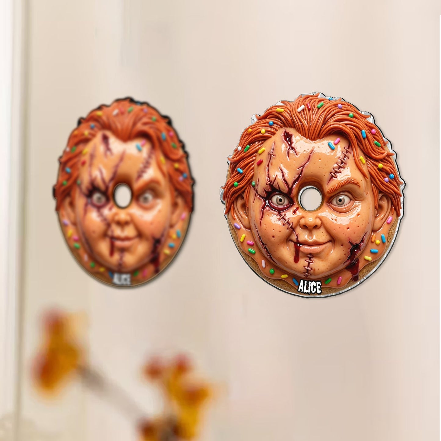 Funny Horror Food - Personalized Horror Character 3D Magnet
