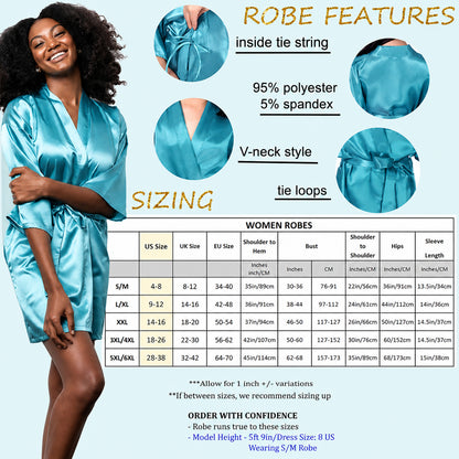 The Swamp King & Queen - Personalized Green Monster Satin Robe
