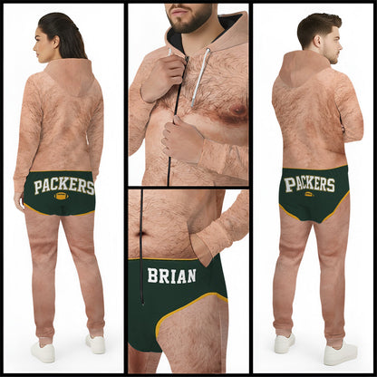 Game On - Personalized Football Hooded Jumpsuit