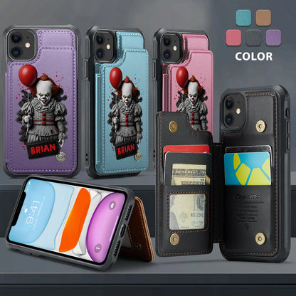 Scary Halloween - Personalized Horror Character Wallet Phone Case