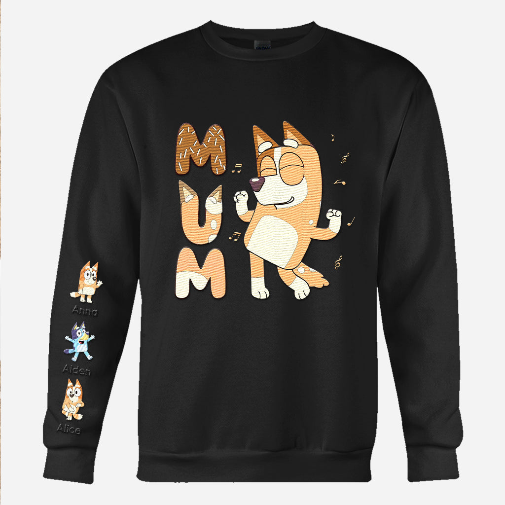 Cool Mum Dad Grandma Grandpa Uncle Aunt - Personalized Mother Hand Embroidered Sweater
