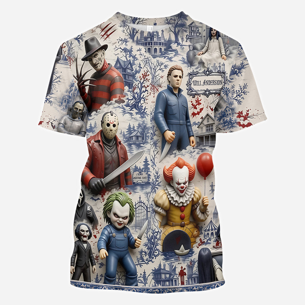 Horror Fan - Personalized Horror Character All Over Shirt