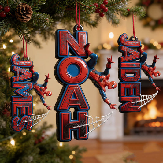 Amazing Spider Name Letter - Personalized Spider Premium 3D Ornament