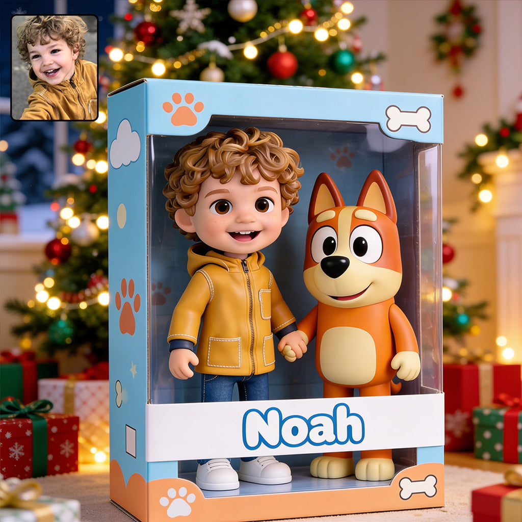 Custom Any Photo - Personalized Blue Dog Acrylic Display Box