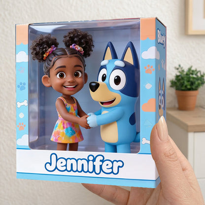 Custom Any Photo - Personalized Blue Dog Acrylic Display Box