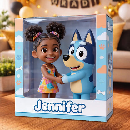 Custom Any Photo - Personalized Blue Dog Acrylic Display Box