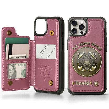 Honor Respect Devotion To Duty - Personalized Veteran Wallet Phone Case