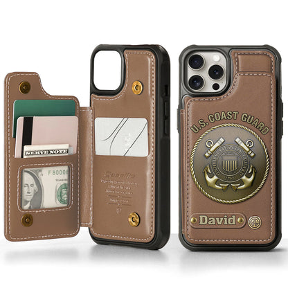 Honor Respect Devotion To Duty - Personalized Veteran Wallet Phone Case