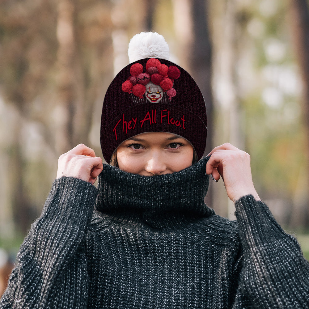 They All Float - Personalized Horror Character Beanie Hat