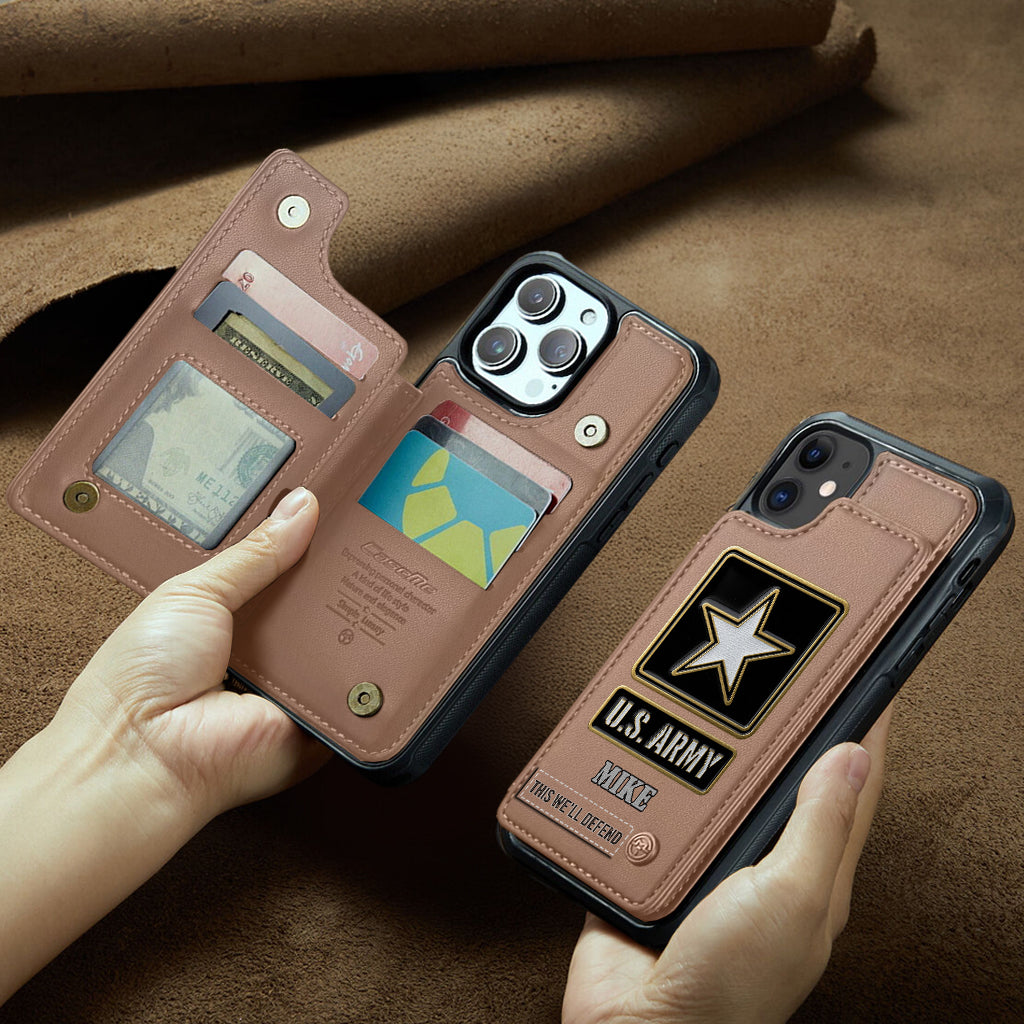 This We'll Defend - Personalized Veteran Wallet Phone Case