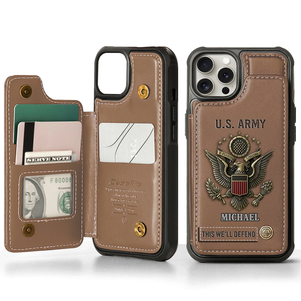 This We'll Defend - Personalized Veteran Wallet Phone Case