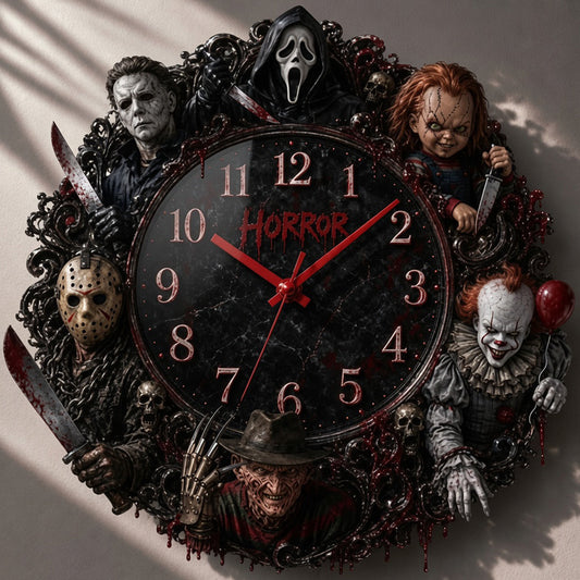 Horror Time - Personalized Horror Character LED Light Wall Clock