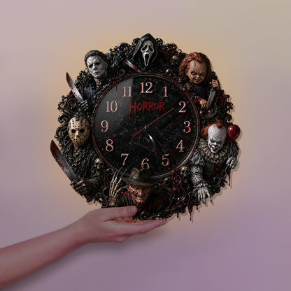 Horror Time - Personalized Horror Character LED Light Wall Clock