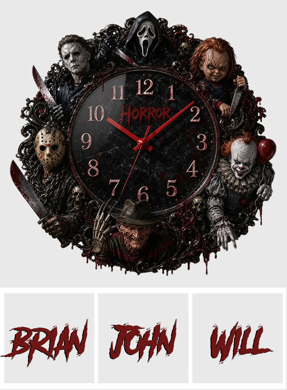 Horror Time - Personalized Horror Character LED Light Wall Clock
