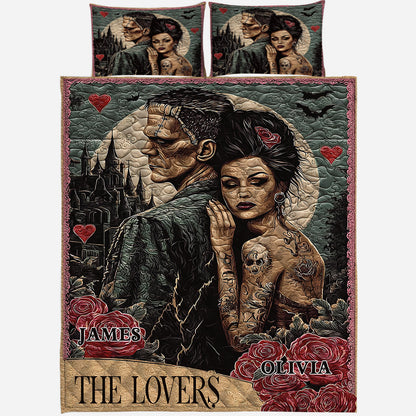 The Lovers - Personalized Couple Quilt Set