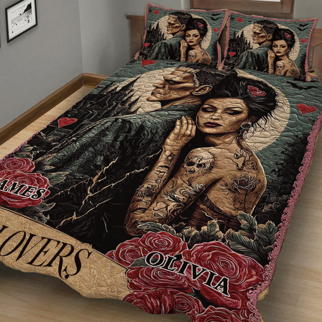 The Lovers - Personalized Couple Quilt Set