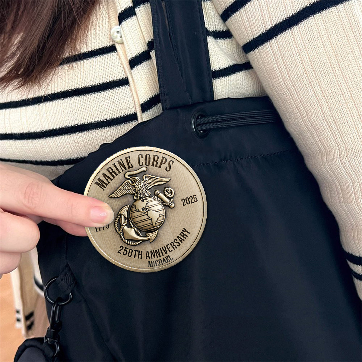 250th Anniversary Marine Corps - Personalized Veteran Pin