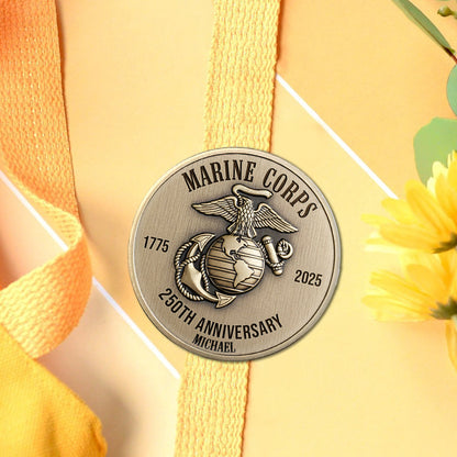 250th Anniversary Marine Corps - Personalized Veteran Pin