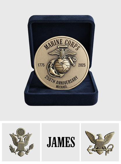 250th Anniversary Marine Corps - Personalized Veteran Pin