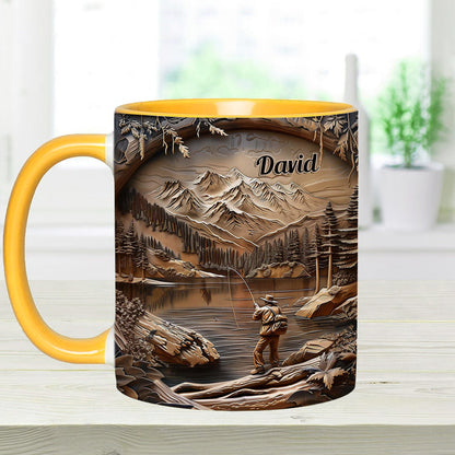 Fishing Lover - Personalized Fishing Accent Mug