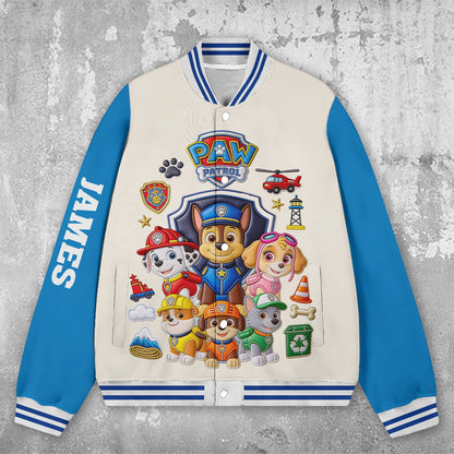 Puppy Rescue Crew - Personalized Cute Dog Varsity Jacket
